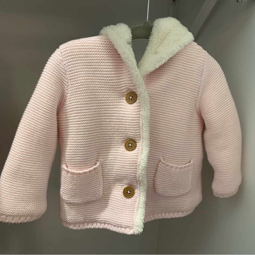 Carter’s lined pink knitted coat